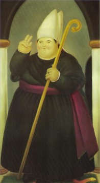 Obispo Fernando Botero Pinturas al óleo